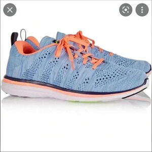 Apl Techloom Glacier Blue and Coral Sneakers